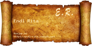 Endl Rita névjegykártya